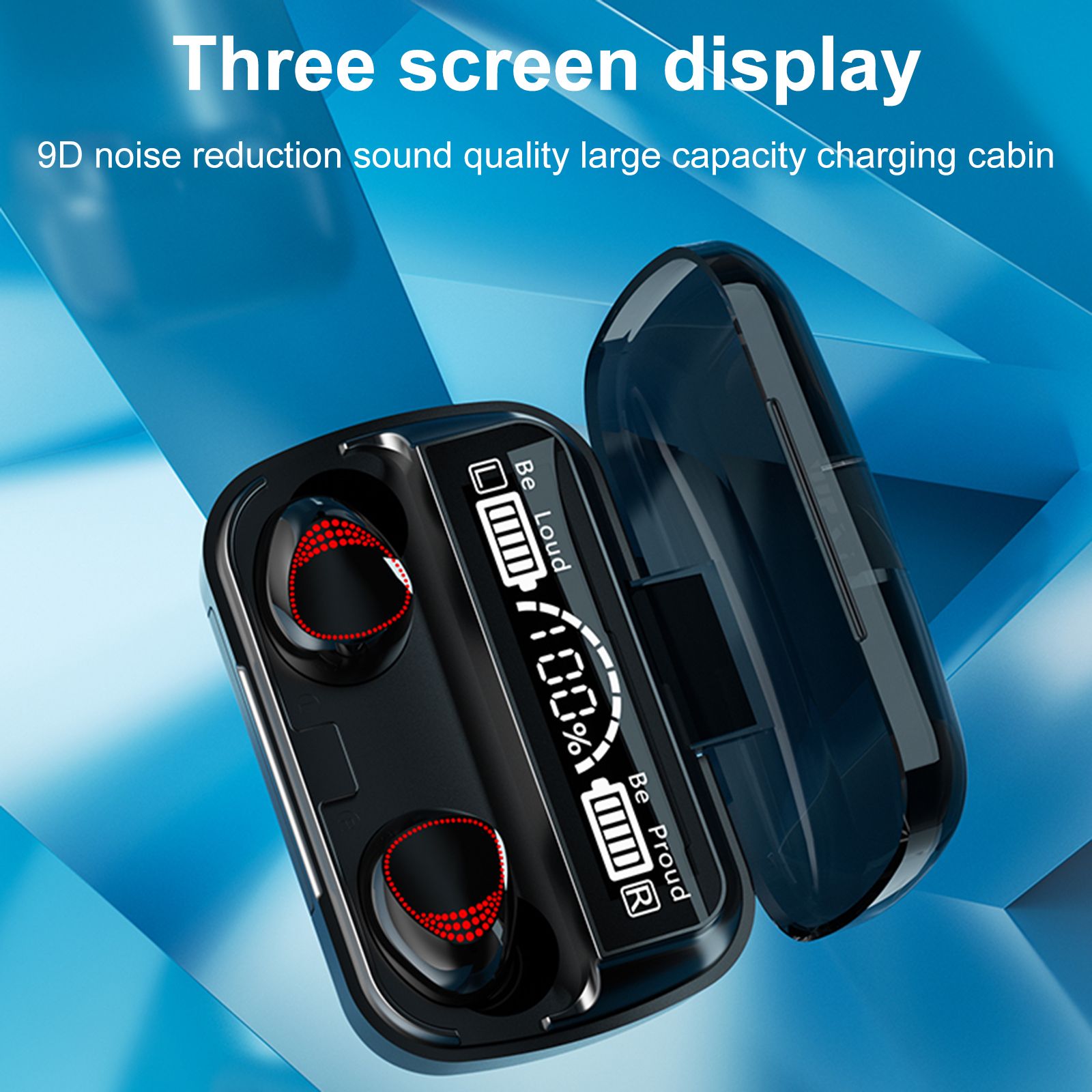 M10A True Wireless Earphone BT 5.1 Mini Headsets Sport Earbuds LED Display HD Call with Mic USB Output Power Bank
