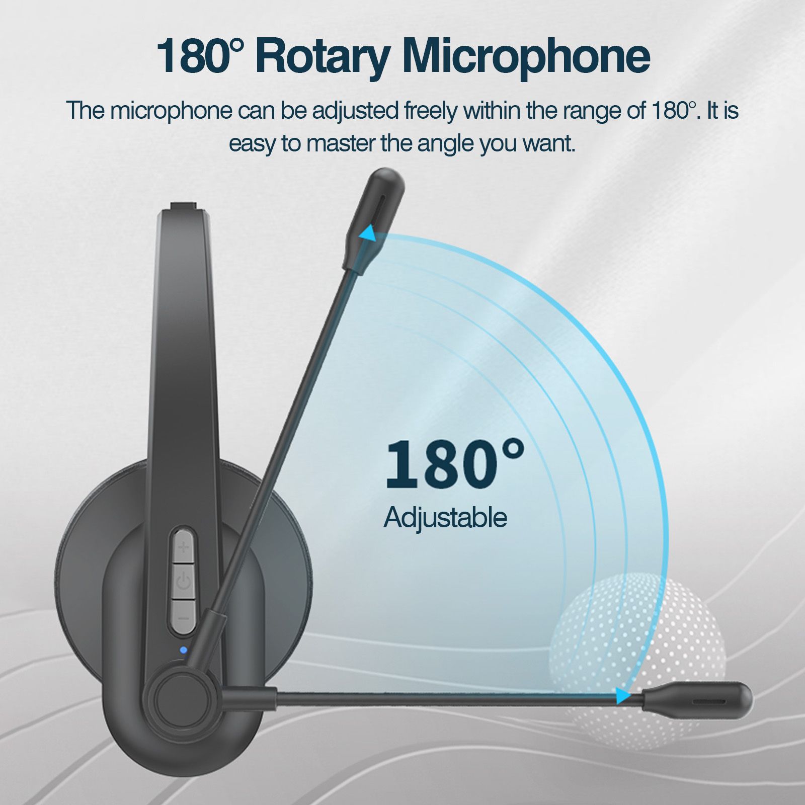 2.4GHz Wireless Headphones Call Center Earphone On Ear Headset with ENC Noise Reduction Microphone Adjustable Headband Volume Control with Charging Dock