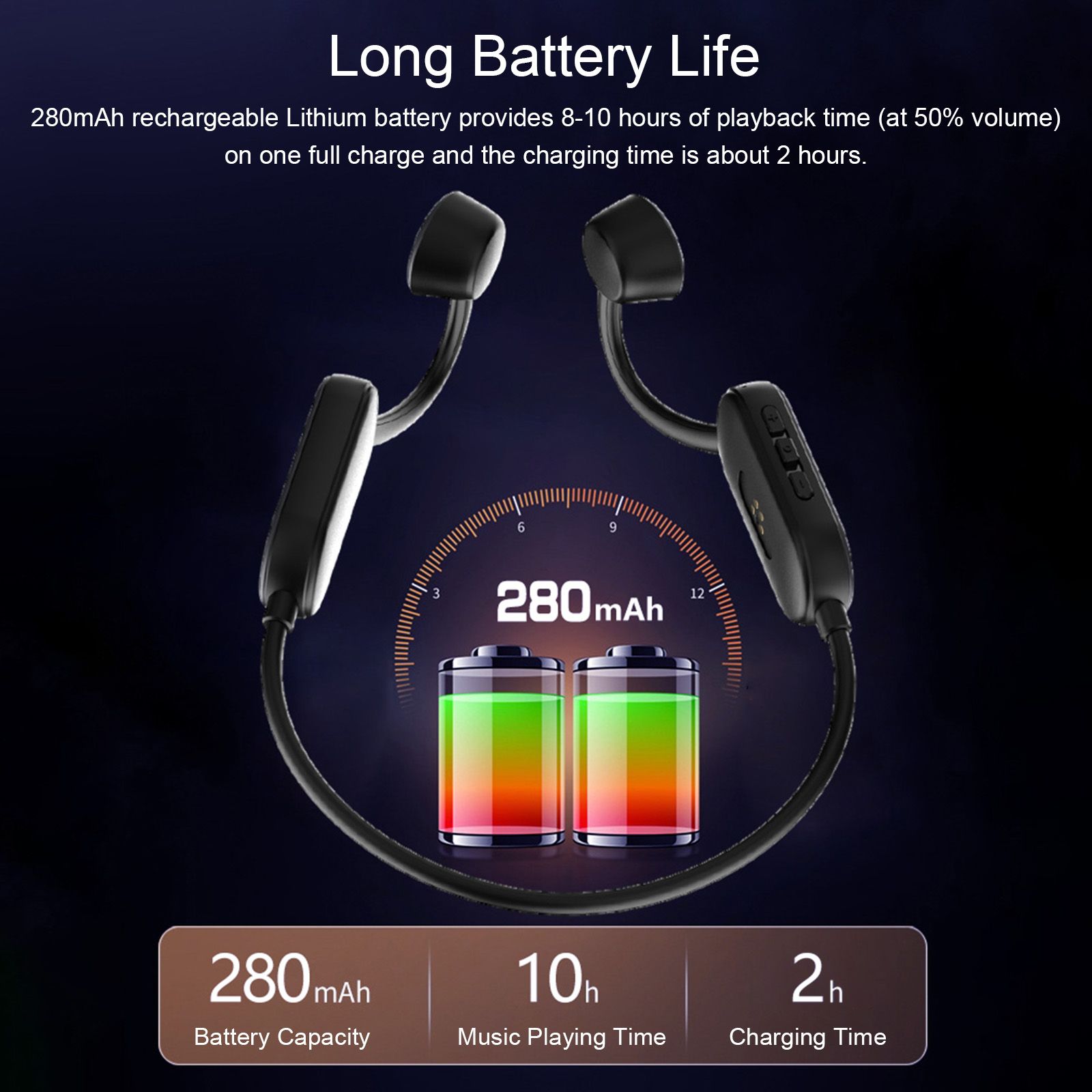 Q50 Bone Conduction Headphones 8GB MP3 Player IPX8 Waterproof Swimming Sports Headset Wireless BT5.0 Earphone Hands-free with Microphone