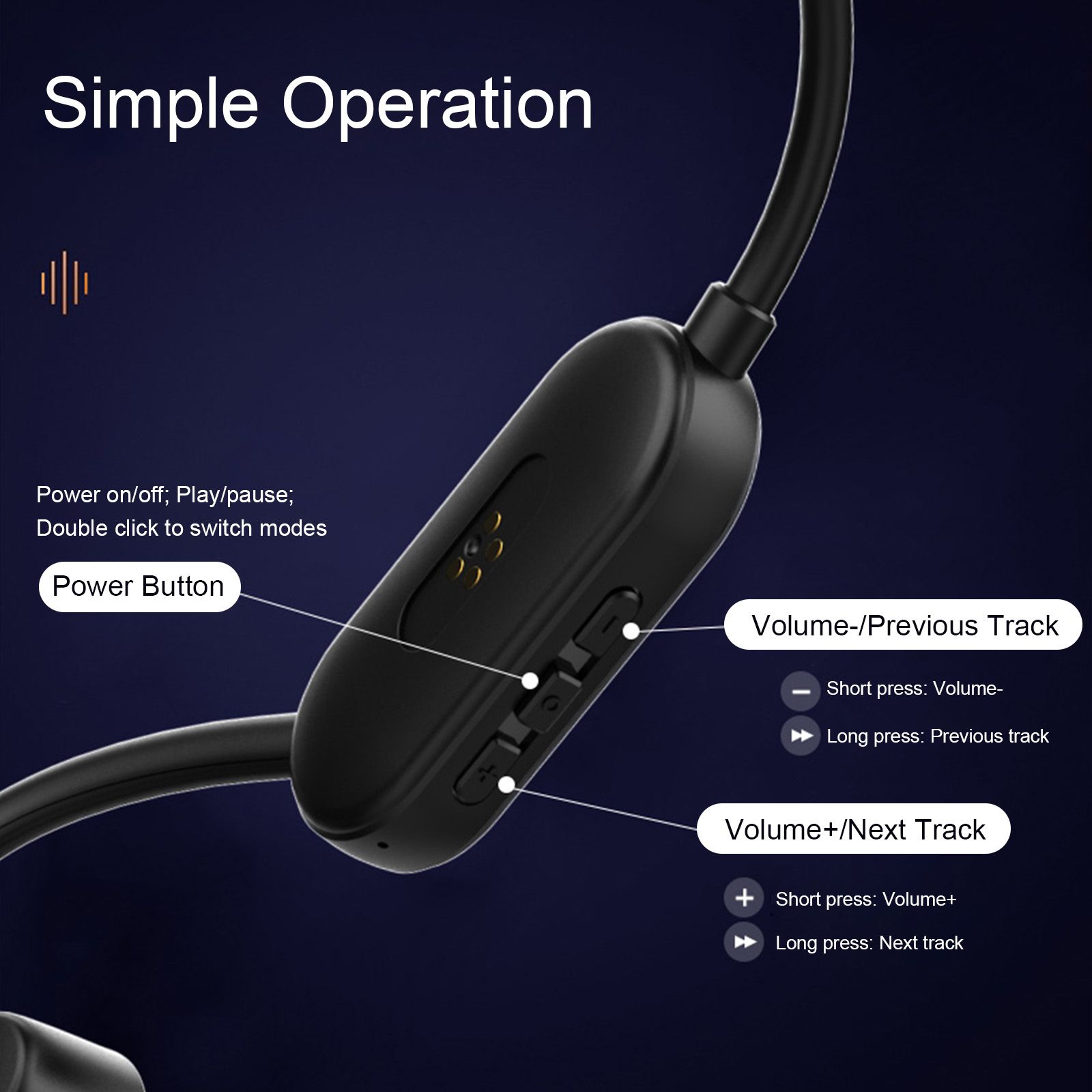 Q50 Bone Conduction Headphones 8GB MP3 Player IPX8 Waterproof Swimming Sports Headset Wireless BT5.0 Earphone Hands-free with Microphone