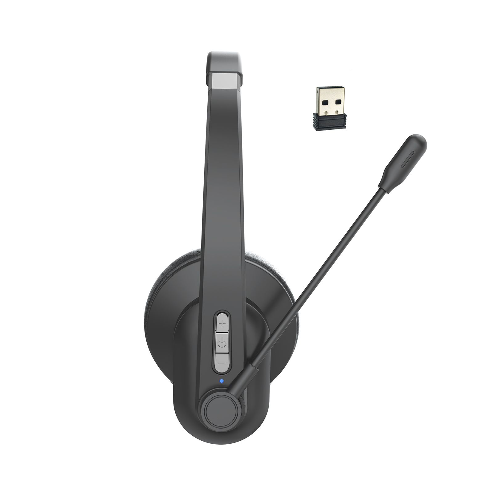 2.4GHz Wireless Headphones Call Center Earphone On Ear Headset with ENC Noise Reduction Microphone Adjustable Headband Volume Control