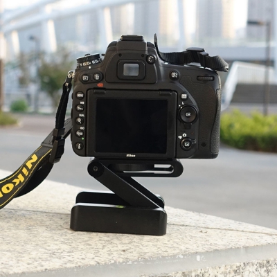 Folding Z Shape Camera Desktop Stand Holder Plate Gopro Tripod