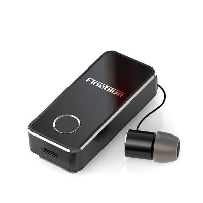 FineBlue F2 Wireless Bluetooth V5.0 Music Headset Vibrating Alert Wear Clip Earphone for Smartphone