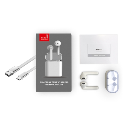 Hello 1 Bluetooth Earphones True Wireless Hi-Fi Stereo Sound Earbuds