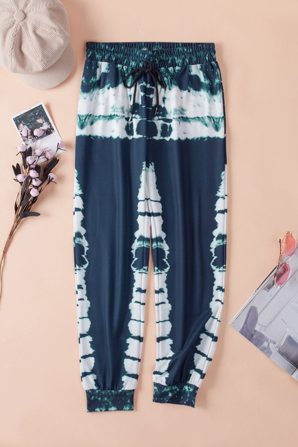 Tie-dyed Print Elastic Waist Jogger