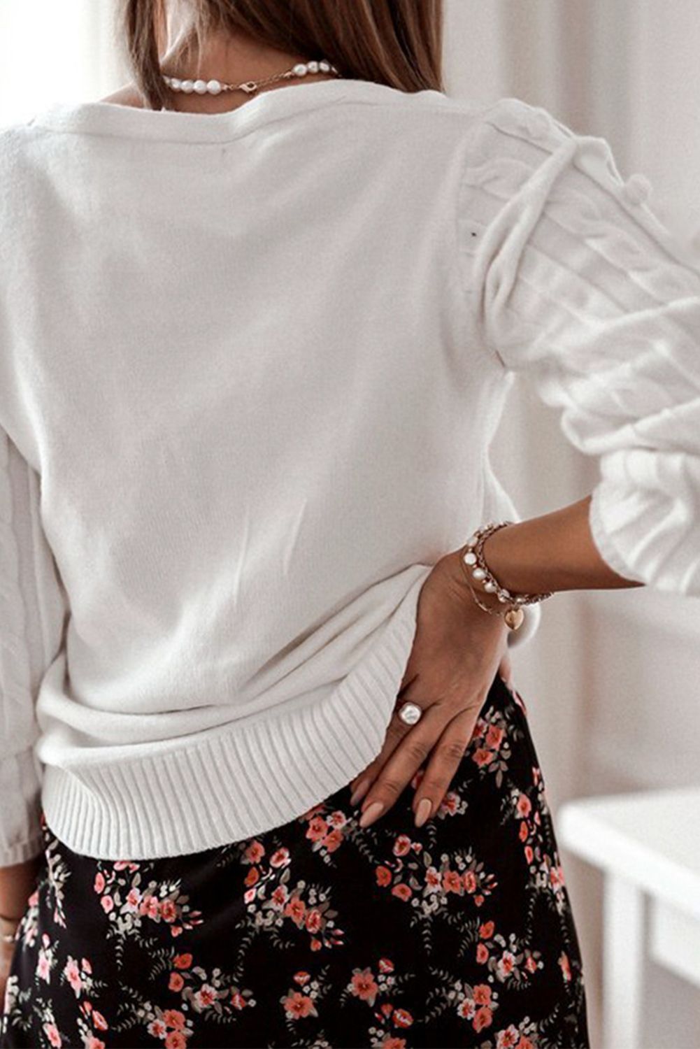 White Buttoned Cardigan