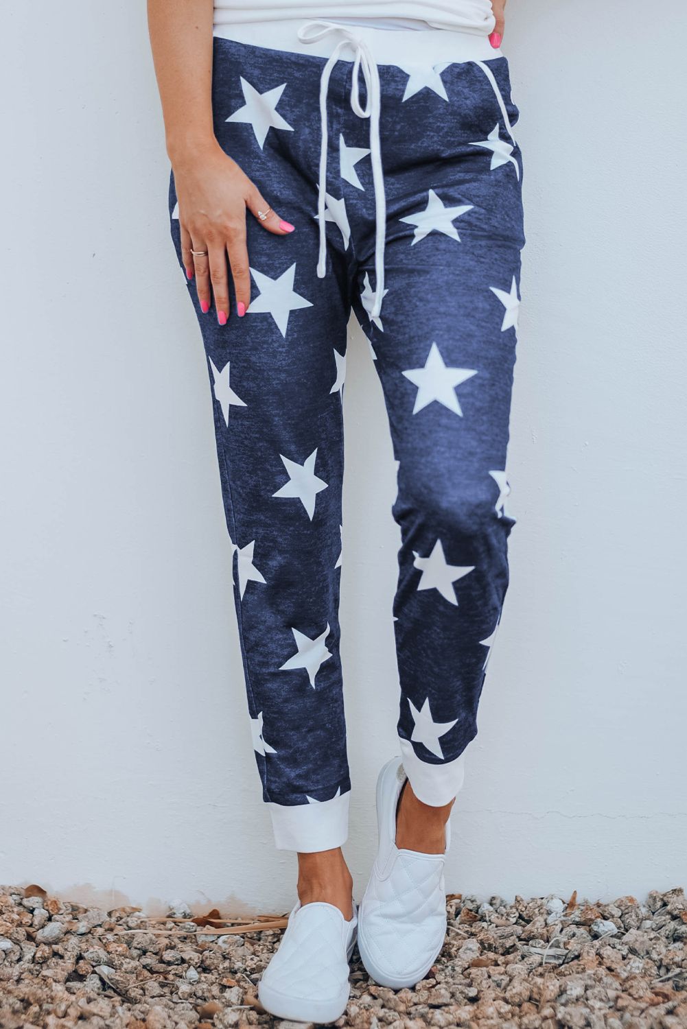 Blue Star Printed Women Joggers