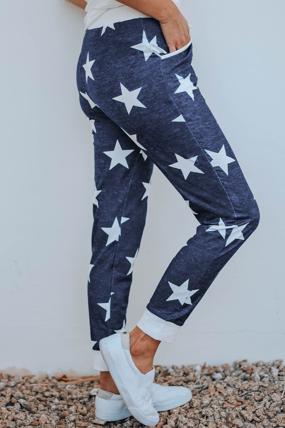 Blue Star Printed Women Joggers