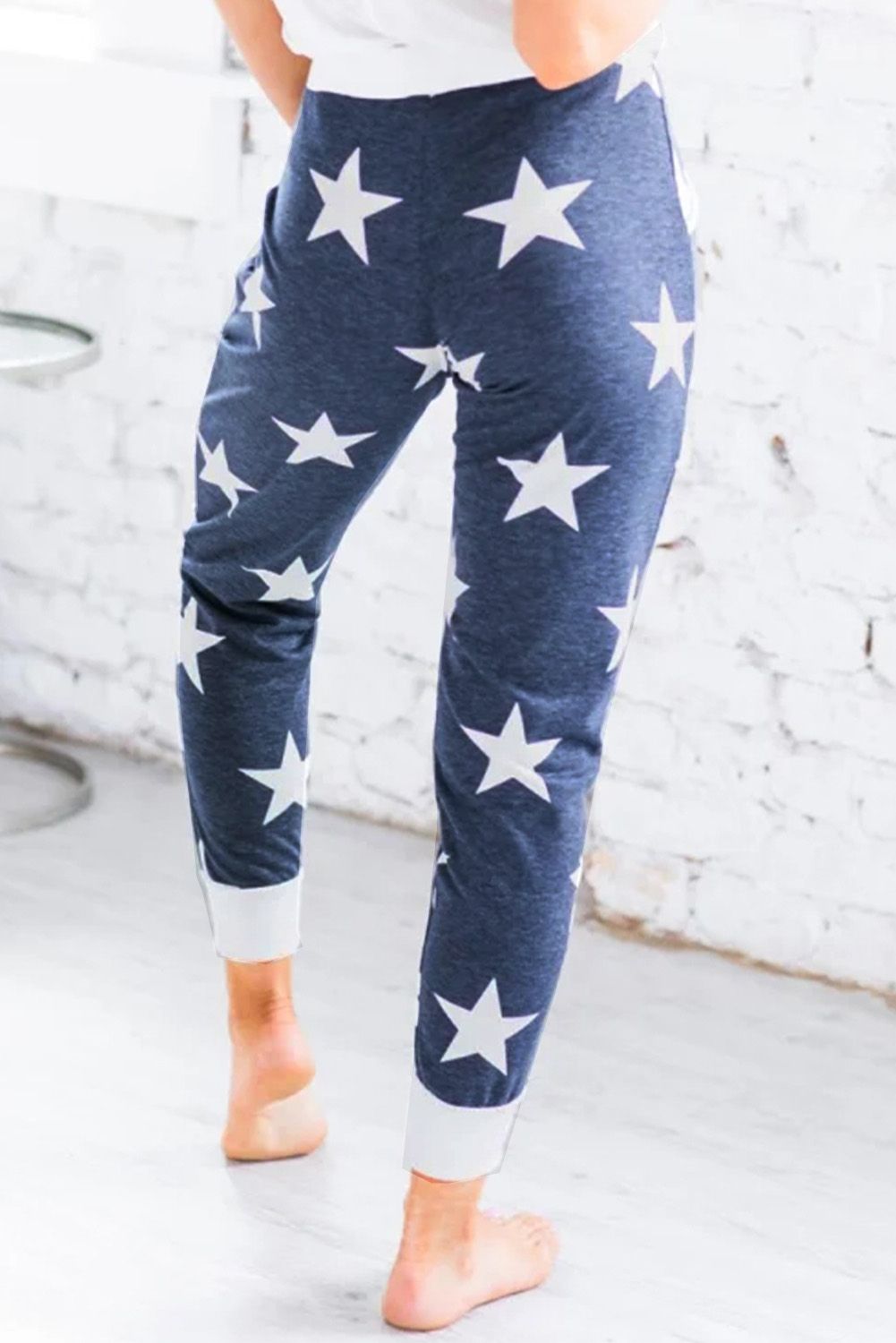 Blue Star Printed Women Joggers