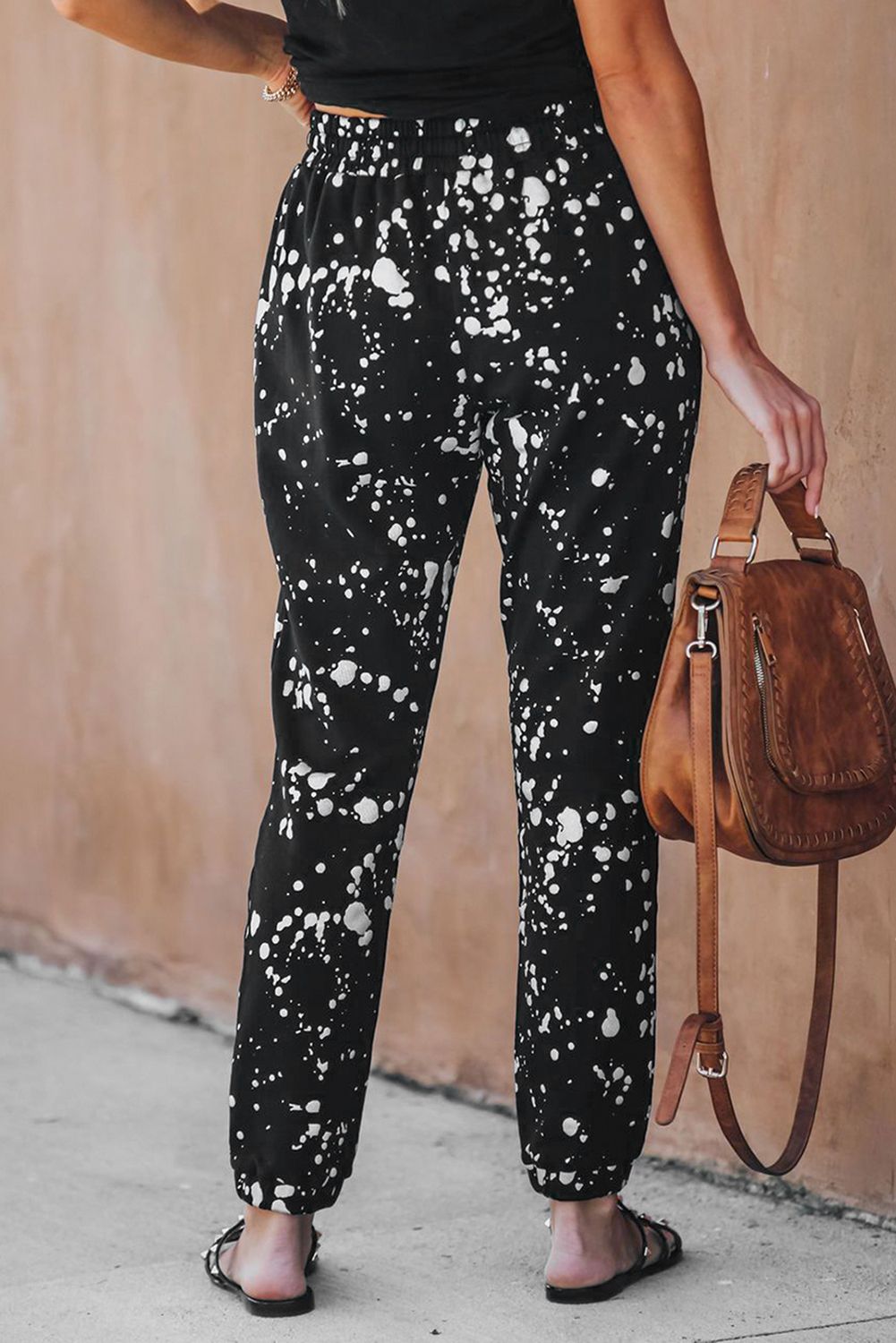 Splatter Cotton Pocketed Joggers